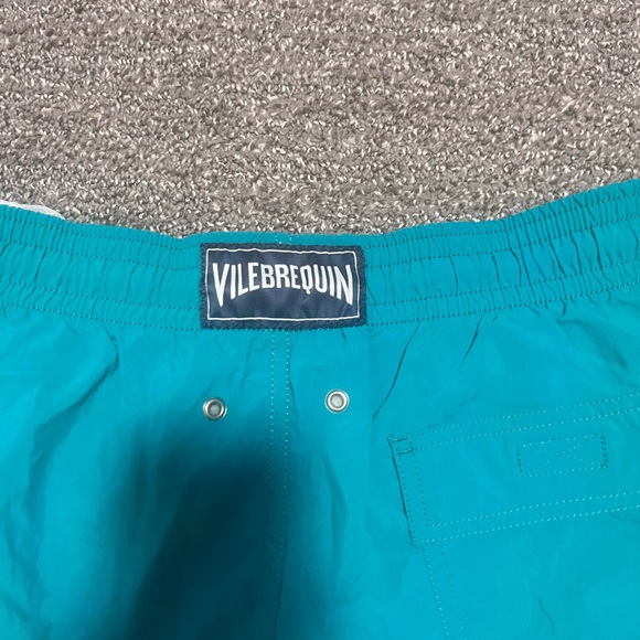 Men’s Vilebrequin Swim Shorts Water Activated Like New Medium M Blue Green - Picture 9 of 10